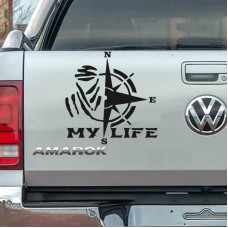 „My Life Dakar Compass“ – Autoaufkleber „My Life Dakar Compass“ – Autoaufkleber