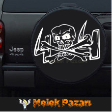 4 x 4 Skull Car Sticker 4 x 4 Skull Car Sticker