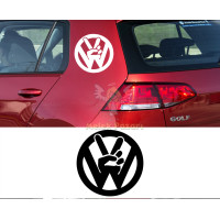 Adesivo per auto con simbolo della pace Volkswagen Adesivo per auto con simbolo della pace Volkswagen