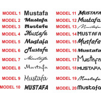 2 Personalised Car Stickers with Text