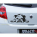 Pegatina de coche de perro perezoso Pegatina de coche de perro perezoso
