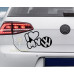 i My Love Car Logo Car Sticker