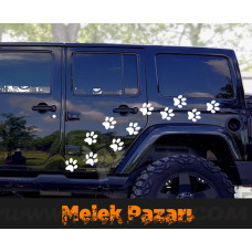 Paw Print Car Sticker
