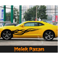 Car Side Flame Sticker Car Side Flame Sticker