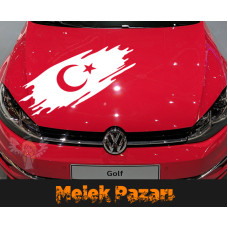 Turkish Flag Car Sticker, Car Sticker