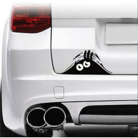 Occhi che sbirciano dall'auto – Adesivo per auto
