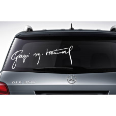 Gazi Mustafa KEMAL Signed Car Sticker, Decal