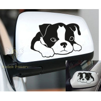 Innocent Dog Car Mirror Sticker