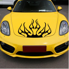 Car Modification Flame Front Bonnet Sticker