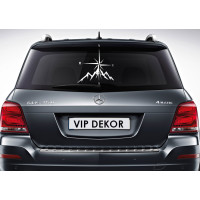 Compass and Mountain Off-Road Car Sticker Compass and Mountain Off-Road Car Sticker