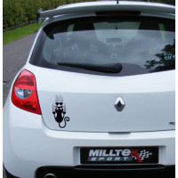 Pegatina para coche de gato arañando
