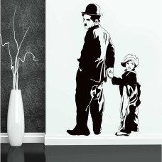 Charlie Chaplin and the Child Wall Sticker Charlie Chaplin and the Child Wall Sticker