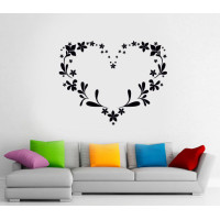 Flower Heart Wall Sticker