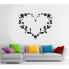 Flower Heart Wall Sticker