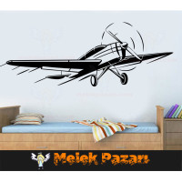 Single-Propeller Aeroplane Wall Sticker Single-Propeller Aeroplane Wall Sticker