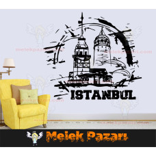 Istanbul, Galata Tower and Maiden’s Tower Wall Sticker