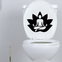 Autocollant de yoga pour toilettes