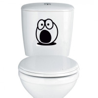 Shocked Face Toilet Bathroom Sticker
