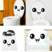 Pegatina de electrodomésticos blancos con cara sonriente Pegatina de electrodomésticos blancos con cara sonriente