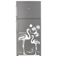 Flamingos and Sunset White Goods Sticker