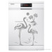 Flamingos and Sunset White Goods Sticker