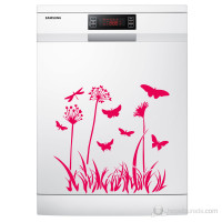 Nature and Butterfly White Goods Sticker