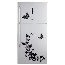 Butterflies and Flowers Fridge, Cupboard, White Goods Sticker