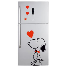 Dog and Heart – White Goods, Cupboard Sticker