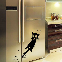 Naughty Cat White Goods Sticker