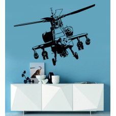 Apache Combat Helicopter Wall Sticker Apache Combat Helicopter Wall Sticker