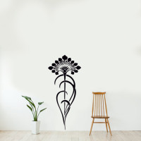 Dekorativer Blumenaufkleber für die Wand
