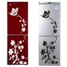 Flowers and Butterflies White Goods, Cupboard Sticker