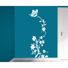 Flower and Butterfly Wall Sticker