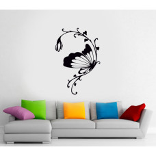 Floral Butterfly White Goods and Wall Stickers