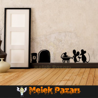 2 Mouse Family Wall Stickers