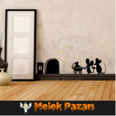 2 Mouse Family Wall Stickers 2 Mouse Family Wall Stickers