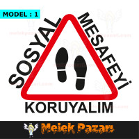 Let’s Maintain Social Distancing – Floor Sticker
