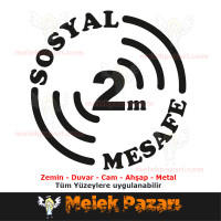 Social Distancing Sticker