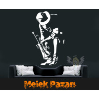 Jazz Trumpeter Miles Davis Wall Sticker Jazz Trumpeter Miles Davis Wall Sticker