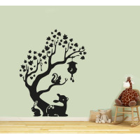 Giraffe, Squirrel and Rabbit Wall Stickers