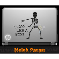 Floss Like A Boss İskelet Laptop Sticker