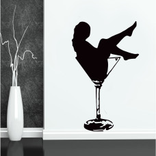 Girl in a Glass Wall Sticker Girl in a Glass Wall Sticker