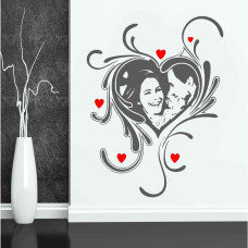 Heart-Shaped Custom-Designed Wall Sticker