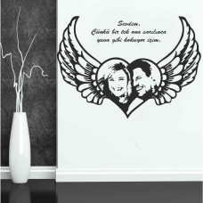 Winged Heart Custom-designed Wall Sticker
