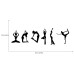 Girls’ Sports Set: 6 Socket Stickers