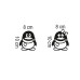 Mr and Mrs Penguin Plug Socket Sticker