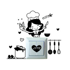 Cookie Girl Plug Socket Sticker (Set of 2)