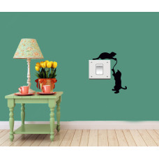 Playing Cats Socket Stickers (Set of 4)