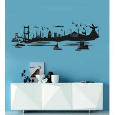 Istanbul Cityscape Whirling Dervish Wall Sticker