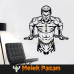 Lat-Pulldown: „Working Man’s Gym“-Wandaufkleber Lat-Pulldown: „Working Man’s Gym“-Wandaufkleber